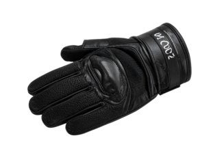 Black javelin throwing glove with reinforced palm isolated on transparent background PNG