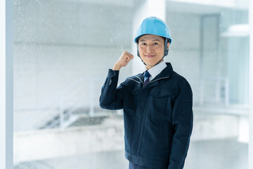 作業服のビジネスマン