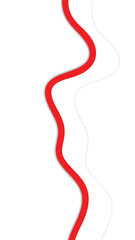 Abstract Flowing Lines in Red 