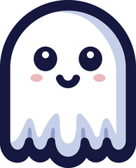 Cute Cartoon Ghost Vector