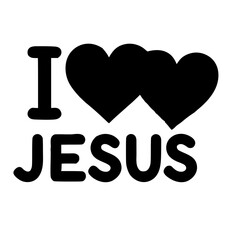 I love Jesus vector
