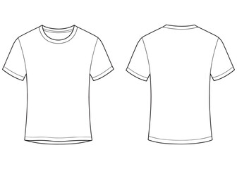 t-shirt mockup, front and back view, apparel design