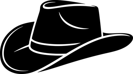 Western hat black silhouette Vector