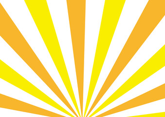 黄色とオレンジの集中線