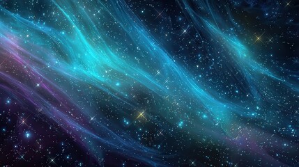 Abstract nebula galaxy space cosmic background wallpaper with stars and colorful light trails art.