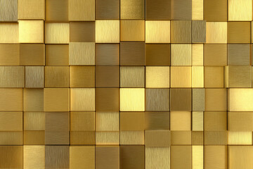 Gold cube pattern texture background design abstract art