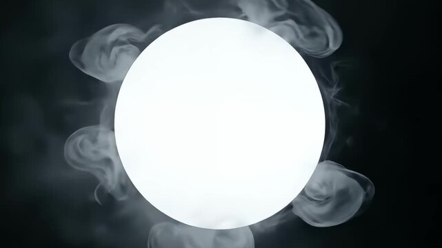 4k halloween background animation smoke revealing white circle alpha matte transition effect