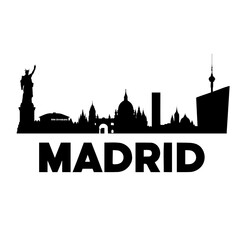 Obraz premium Madrid skyline silhouette