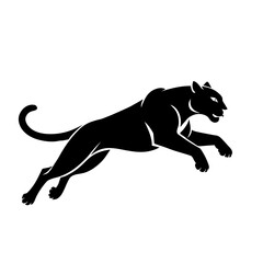 black panther jumping