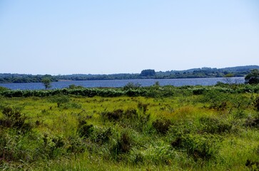 Lake in the Monts d'Arree in Brittany in France, Europe