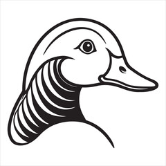 A Serene Portrait of a Mandarin Duck, an Elegant and Peaceful Bird with a Spectacular Appearance, Symbolizing Love and Fidelity in a Calm Natural Setting