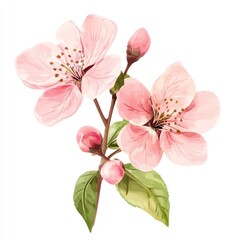 Pink blossom flowers blossoms pink art.