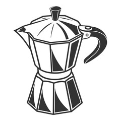 Minimalist black and white teapot silhouette a simple and elegant kitchen or beverage icon