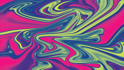 Vibrant Abstract Swirl Background with Grainy Texture, Neon Colors, and Fluid Motion