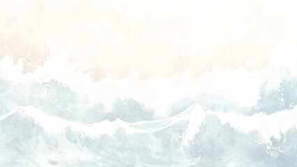 grungy blue textured paper background with faded watercolor paint stains.