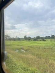 Fototapeta premium view from the window of a train