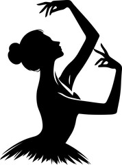 silhouette of a woman dancing