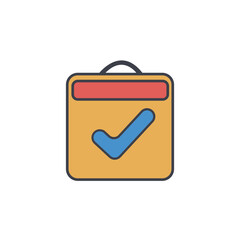 Check mark vector icon, check mark illustration, check mark isolated on white background, checklist icon