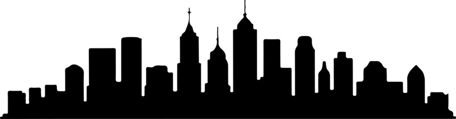 Obraz premium City silhouette vector illustration