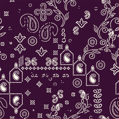 paisley pattern in navy blue, with drop-shaped motifs and small floral elements, continuous mosaic design, high level of detail, textile, sharp contrast.