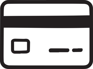 Hand Drawn Credit Card Icon &ndash; Payment, Banking, and Finance Symbol