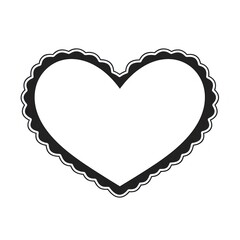 Black and white heart stencil smoke pipe.