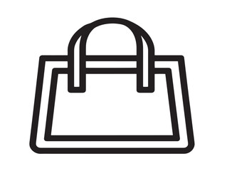 Modern clean minimalist bag icon elegant vector art