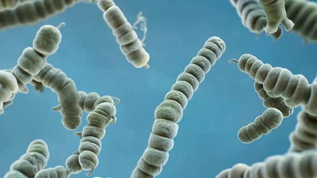 Bacillus Anthracis: Anthrax Bacteria Chain & Spores