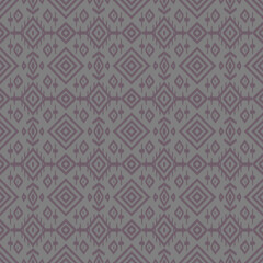 Seamless Ethnic Geometric Pattern in Purple and White