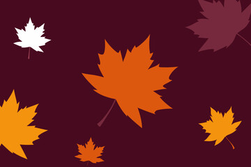 Obraz premium Autumn maple leaves on a dark background