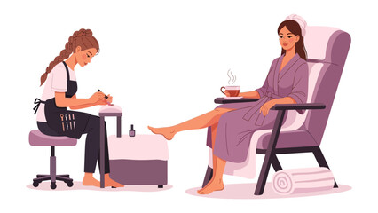 Professional pedicure service a relaxing foot treatment experience at a nail salon