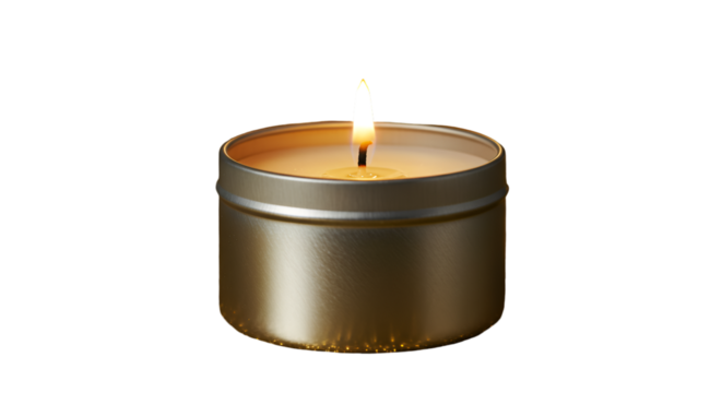 A solitary golden candle flame dancing in the dark evoking peace and introspection on a quiet evening set against a