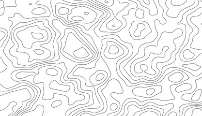 Topography elevation contour grid in minimalist seamless vector format with white terrain lines and abstract relief mapping for outdoor adventure, hiking, and scientific design projects