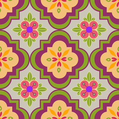 Moroccan Quatrefoil Pattern Vector Design - Islamic Moroccan Quatrefoil Pattern Geometric Background - Traditional Moroccan Quatrefoil Pattern