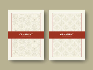 Elegant Decorative Geometric Ornament Pattern for Book Cover Template Designs