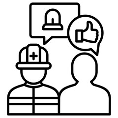 Emergency Communication Outline Icon