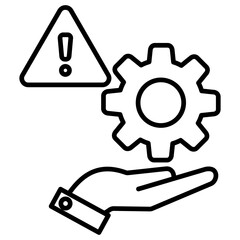 Crisis Management Outline Icon