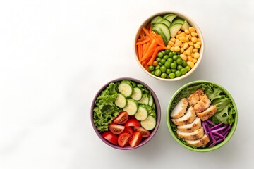 Healthy Meal Prep Bowls Chicken and Vegetable Salads