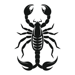 Black Scorpion Silhouette with double tail