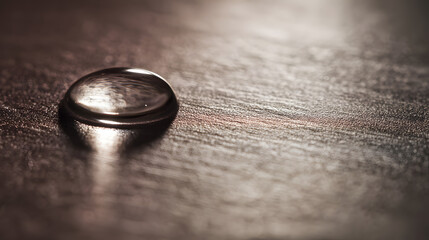 Macro Photography: Crystal Sphere on Reflective Surface