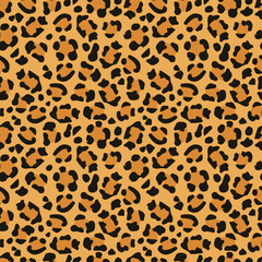 Stylish animal print background featuring classic leopard spots in a repeating pattern