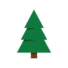 Obraz premium Evergreen tree stands tall in a snowy forest during a peaceful winter scene, evoking a sense of tranquility and holiday cheer.