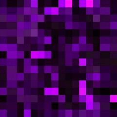 Fototapeta premium Abstract pixelated pattern of dark purple and magenta squares