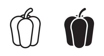 bell pepper  icons, vector illustration.  capsicum iconset.