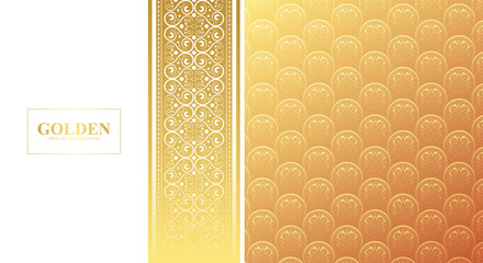 Elegant Golden Ornate Circle Pattern Decorative Luxury Flourish Background