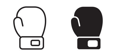 Boxing gloves icon vector illustration. Boxer equipment for hanging and protection hand.