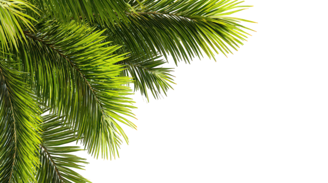 Lush Green Pine Branch with Needles on Black Background - Powered by Adobe