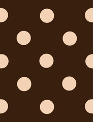 Seamless vector pattern of hand drawn polka dots, random spots in various sizes. Big and small dark circles in black and white. Stylish monochrome abstract background. Simple retro design elements.