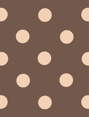 Seamless vector pattern of hand drawn polka dots, random spots in various sizes. Big and small dark circles in black and white. Stylish monochrome abstract background. Simple retro design elements.