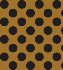 Seamless vector pattern of hand drawn polka dots, random spots in various sizes. Big and small dark circles in black and white. Stylish monochrome abstract background. Simple retro design elements.